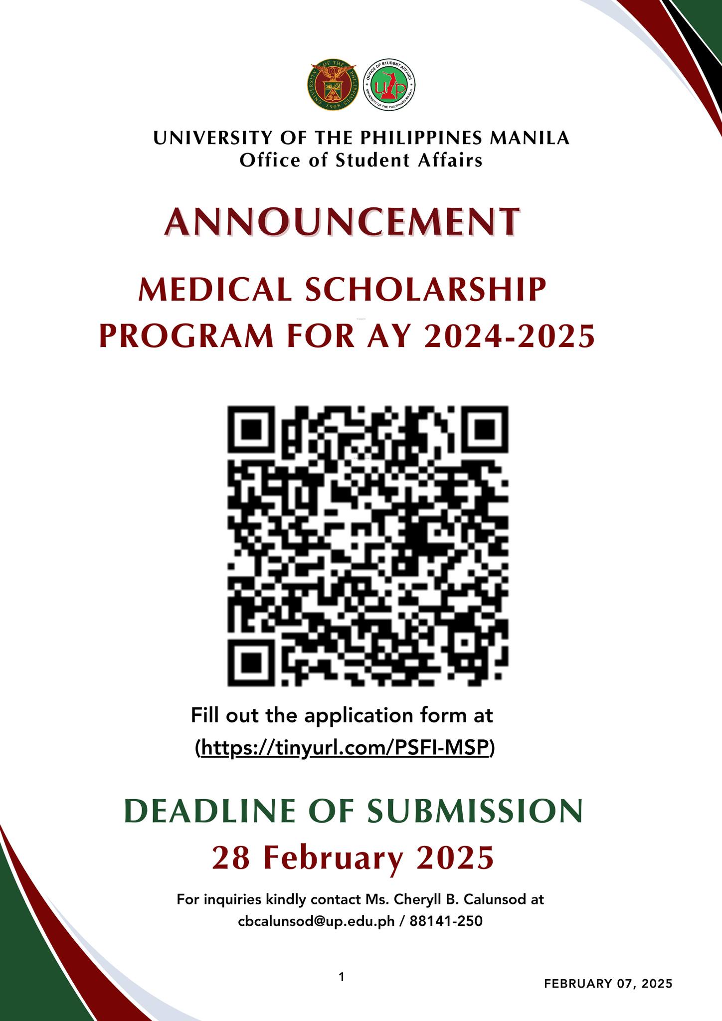 PSFI Medical Scholarship