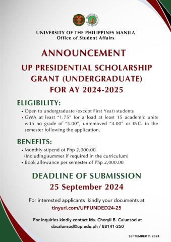 UP Presidential Scholarship